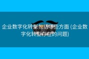 企业数字化转型包括哪些方面 (企业数字化转型存在的问题)