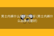 男士内裤什么牌子比较好 (男士内裤什么品牌质量好)