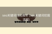 seo关键词优化报价 (seo关键词挖掘流程)
