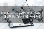 新2024版本！wpk有没有挂【2024详细讲解确实有挂技巧】-哔哩哔哩