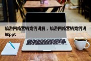 旅游网络营销案例讲解，旅游网络营销案例讲解ppt