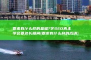 要求有什么样的基础? 学SEO真正学会要多长期间 (要求有什么样的成语)