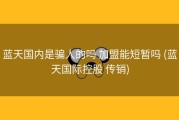 蓝天国内是骗人的吗 加盟能短暂吗 (蓝天国际控股 传销)