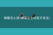 弹幕怎么读 (弹幕怎么读官方读法)