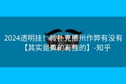 2024透明挂！微扑克德州作弊有没有【其实是真的有挂的】-知乎