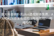 重大科普微扑克plus透视脚本免费，AAPOKER原来有挂的（有挂教程）-哔哩哔哩