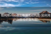 如何用visio画出数据库结构图 (如何用Visio画组织架构图)