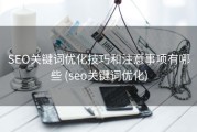 SEO关键词优化技巧和注意事项有哪些 (seo关键词优化)