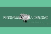 网站空间后盾怎样进入 (网站 空间)