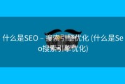 什么是SEO – 搜索引擎优化 (什么是Seo搜索引擎优化)
