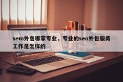 sem外包哪家专业，专业的seo外包服务工作是怎样的
