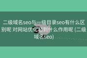 二级域名seo与一级目录seo有什么区别呢 对网站优化起到什么作用呢 (二级域名seo)