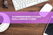 SEO教程搜查引擎提升入门与进阶目录 (seo搜索引擎入门教程)