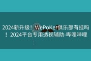 2024新升级！WePoKer俱乐部有挂吗！2024平台专用透视辅助-哔哩哔哩