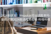 2024新研发！Wepoker可以调胜率吗-最新火爆2024款透视黑科技-哔哩哔哩