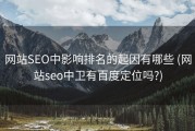 网站SEO中影响排名的起因有哪些 (网站seo中卫有百度定位吗?)