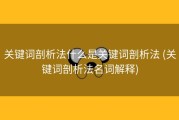 关键词剖析法什么是关键词剖析法 (关键词剖析法名词解释)