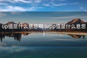 up值是什么意思啊 (upp值是什么意思)