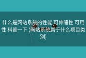 什么是网站系统的性能 可伸缩性 可用性 科普一下 (网站系统属于什么项目类别)