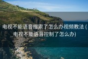 电视不能语音搜索了怎么办视频教法 (电视不能语音控制了怎么办)