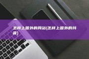 怎样上国外的网站 (怎样上国外的抖音)