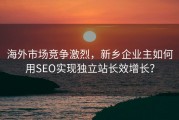 海外市场竞争激烈，新乡企业主如何用SEO实现独立站长效增长？