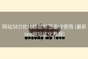 网站SEO优化标题标签怎样使用 (最新seo网站优化教程)