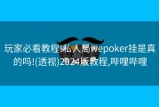 玩家必看教程!私人局wepoker挂是真的吗!(透视)2024版教程,哔哩哔哩