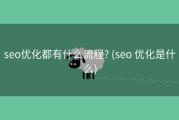 seo优化都有什么流程? (seo 优化是什么)