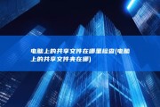 电脑上的共享文件在哪里检查 (电脑上的共享文件夹在哪)