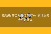 剧场版 的全写是什么 OVA (剧场版的全写是什么)