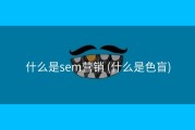 什么是sem营销 (什么是色盲)