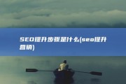 SEO提升步骤是什么 (seo提升营销)