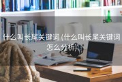 什么叫长尾关键词 (什么叫长尾关键词怎么分析)