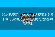 2024已更新！wepoker透视脚本免费下载[玩家曝光确实是真的有透视]-哔哩哔哩