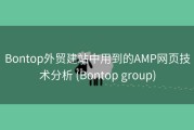 Bontop外贸建站中用到的AMP网页技术分析 (Bontop group)