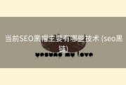 当前SEO黑帽主要有哪些技术 (seo黑链)