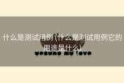 什么是测试用例 (什么是测试用例它的用途是什么)