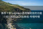 推荐十款!wepoker透视辅助挂的功能介绍!(透视)2024版教程-哔哩哔哩