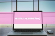 编程英文 (电脑编程英文)