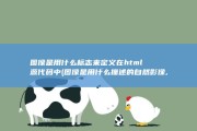 图像是用什么标志来定义 在html源代码中 (图像是用什么描述的自然影像,放大缩小会丢失)