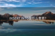 INSERT INTO是什么意思?