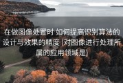 在做图像处置时 如何提高识别算法的设计与效果的精度 (对图像进行处理所属的应用领域是)