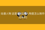 动漫人物 这是谁 (动漫人物是怎么制作出来的)