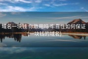域名一块钱 你敢用吗 牢靠性如何保证 (一块钱的域名)