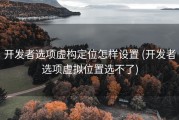 开发者选项虚构定位怎样设置 (开发者选项虚拟位置选不了)