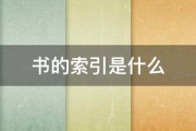索引页是什么意思 (索引页是什么样子的图片)
