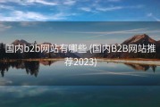 国内b2b网站有哪些 (国内B2B网站推荐2023)