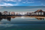 SEO搜查引擎优化是什么 (seo搜索查询)