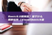 Basic 6.0精简版〉是干什么用的软件 〈Visual (basic6是什么)